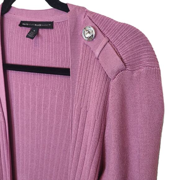White House Black Market Cardigan Sweater Open Size S Preppy Career Work Office - Picture 4 of 7